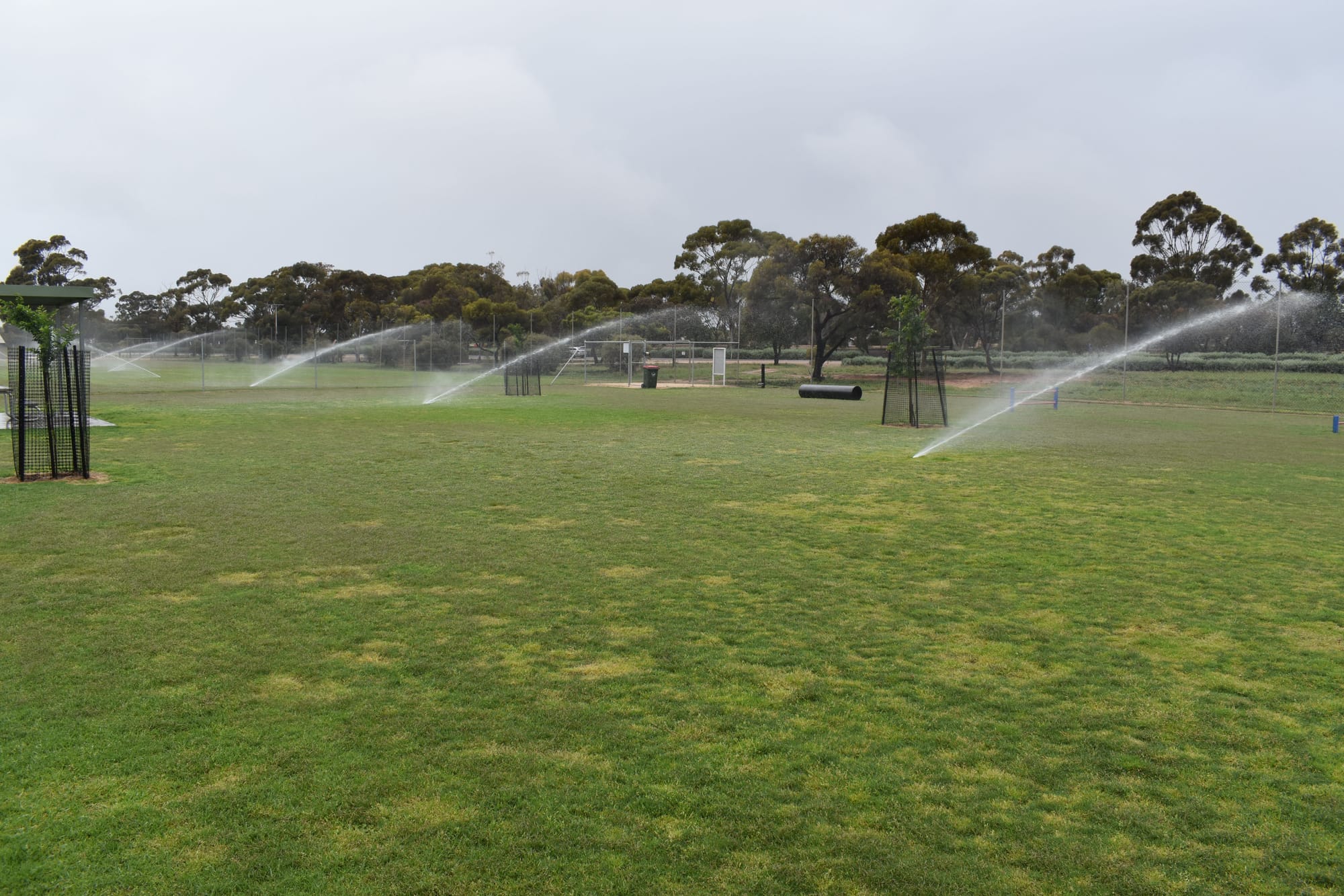 Sprinklers on – but it’s all part of the plan