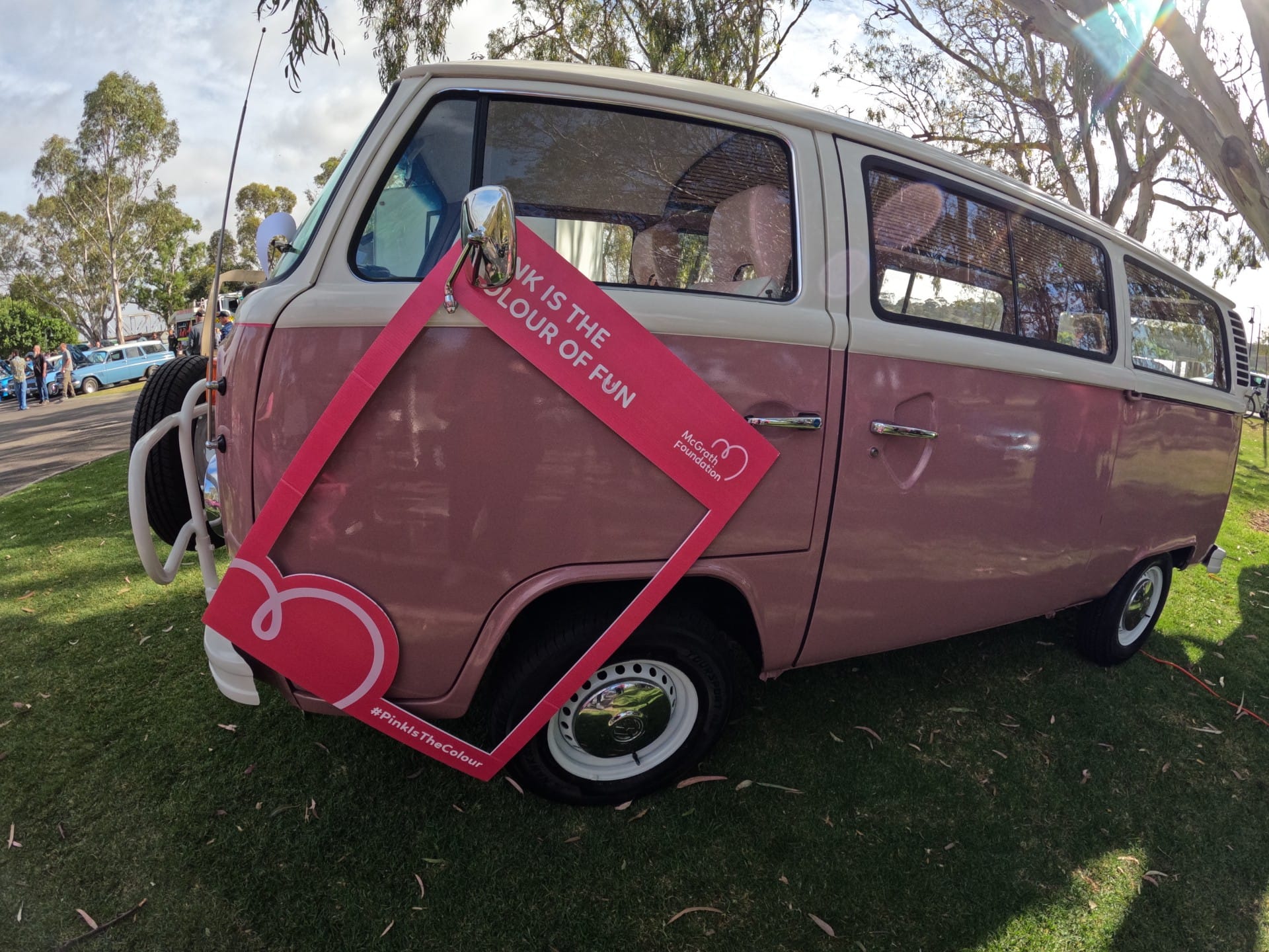 Breast Cancer awareness touring in a Kombi