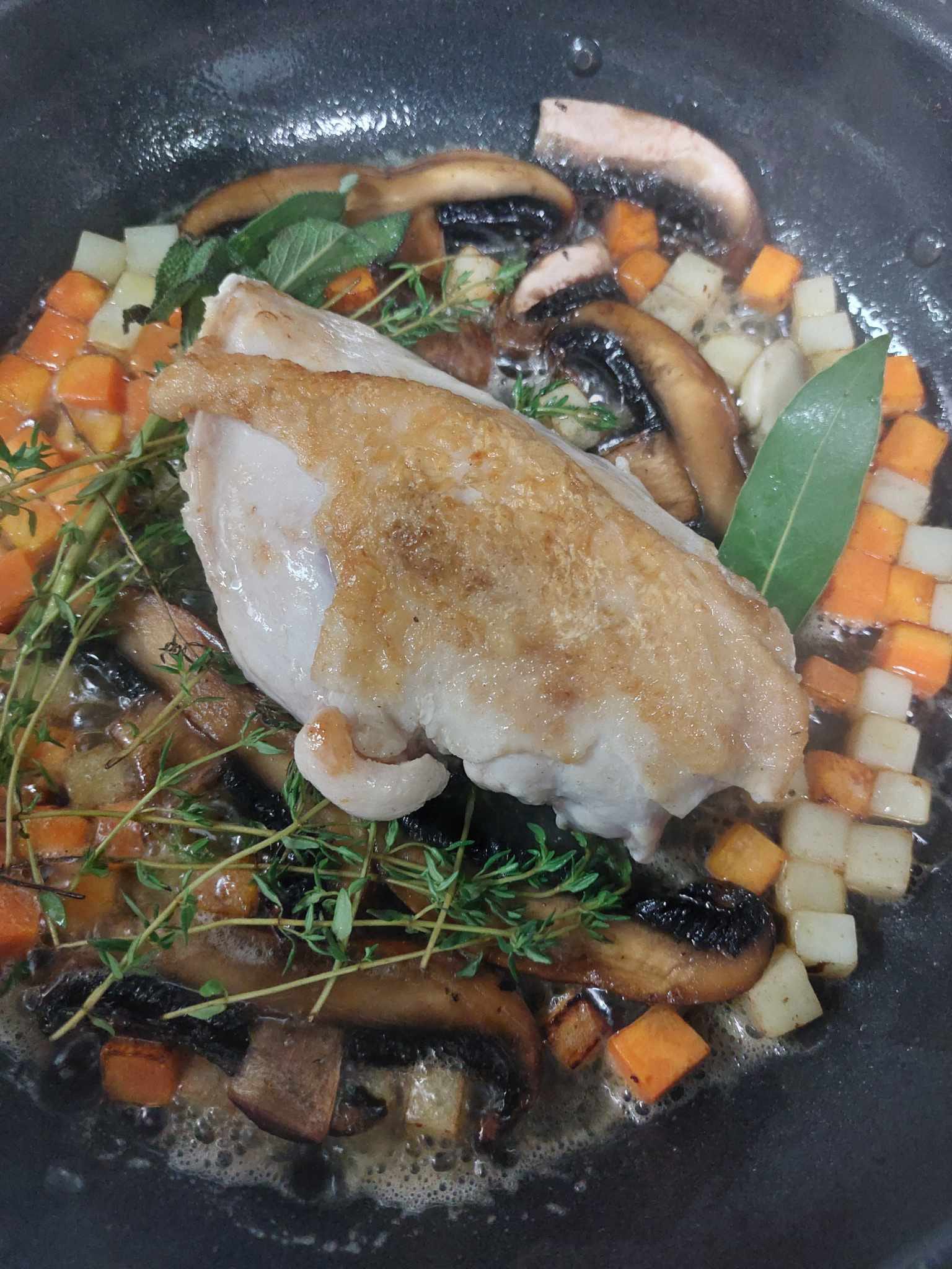 Hugh cooks with Hugh