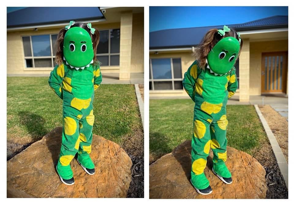 Renmark Children’s Centre’s Callie Balshaw, 3, as Dorothy the Dinosaur.
