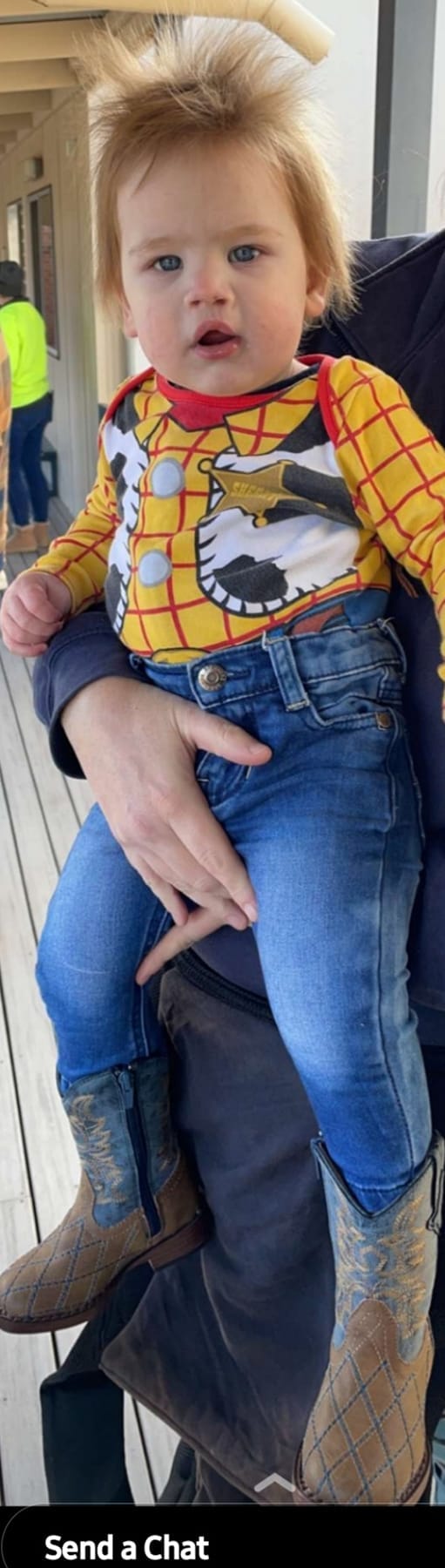 Hudson, 11 months, as Woody.
