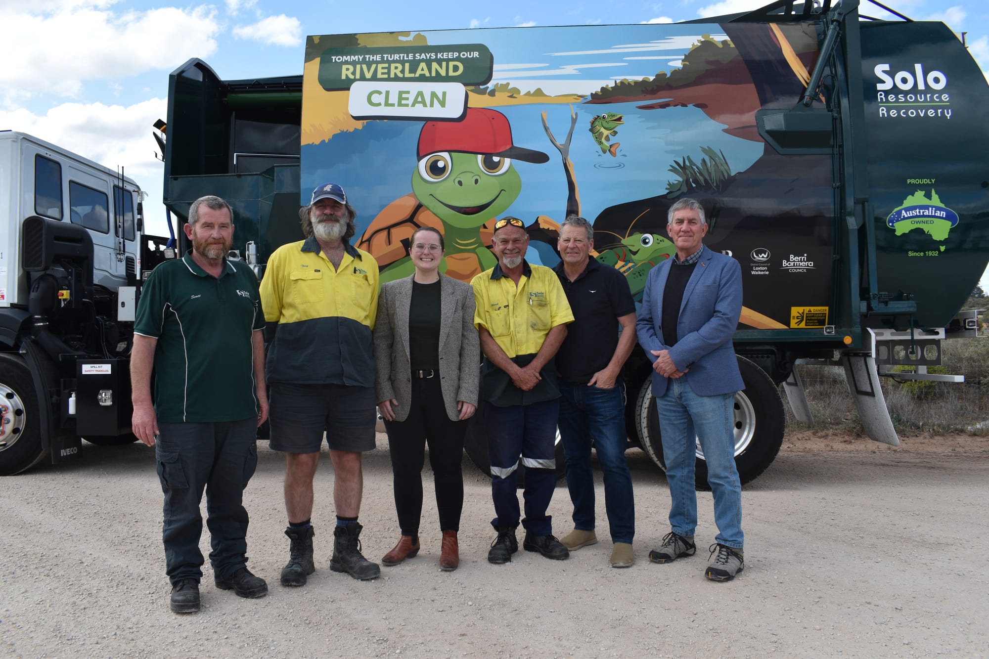 Riverland art on new waste trucks