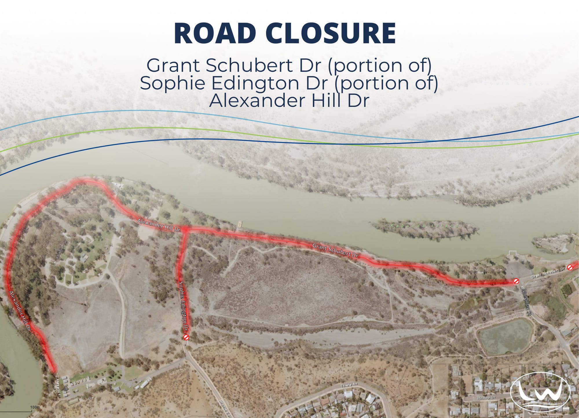 High levels force river-front road closures