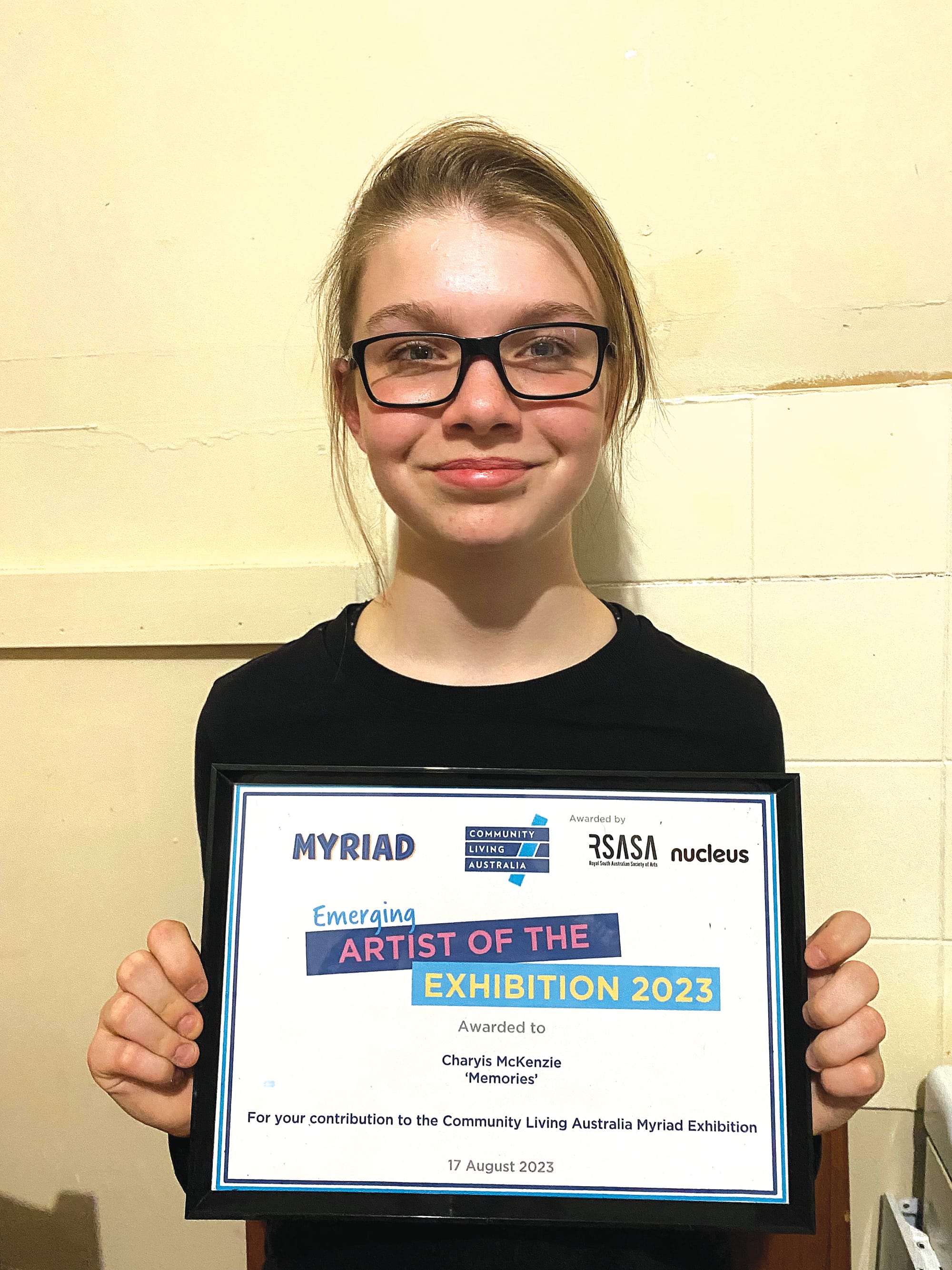 Young artist shines in Adelaide