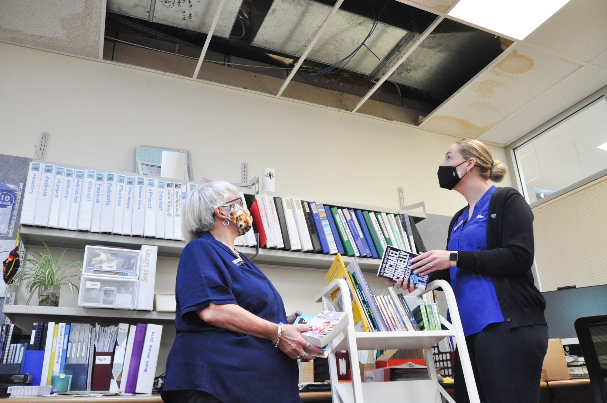 Library bears storm’s brunt