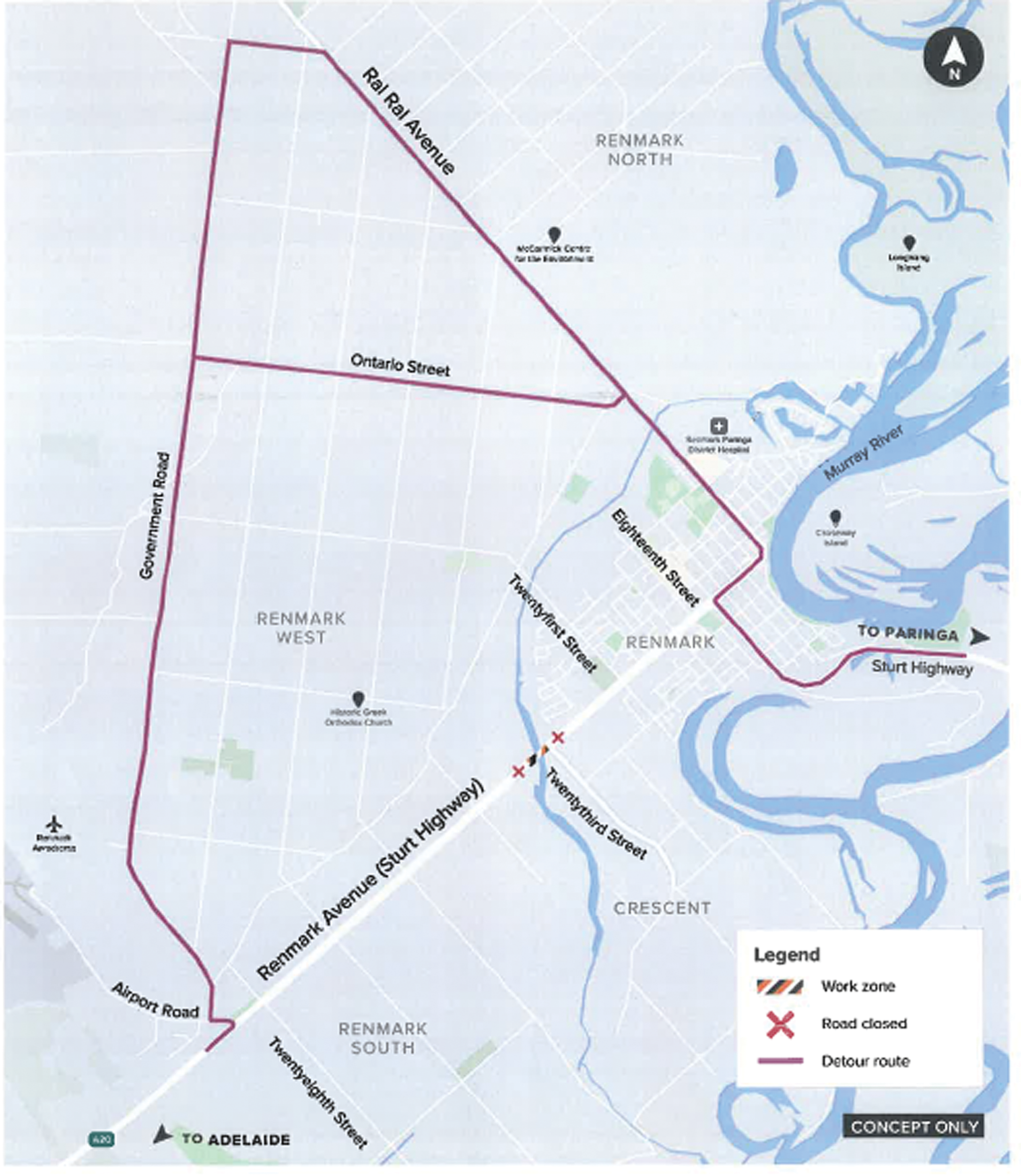 Flood works begin in Renmark