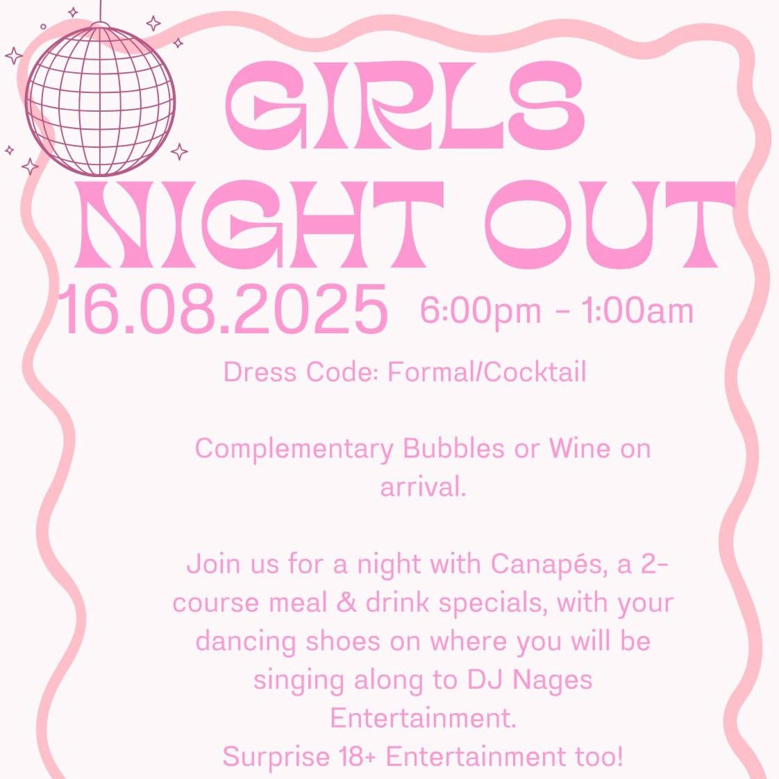 Girls Night Out @ Monash Club