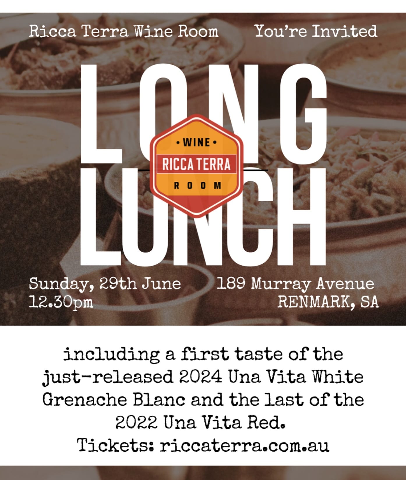 Ricca Terra Wine Room Long Lunch