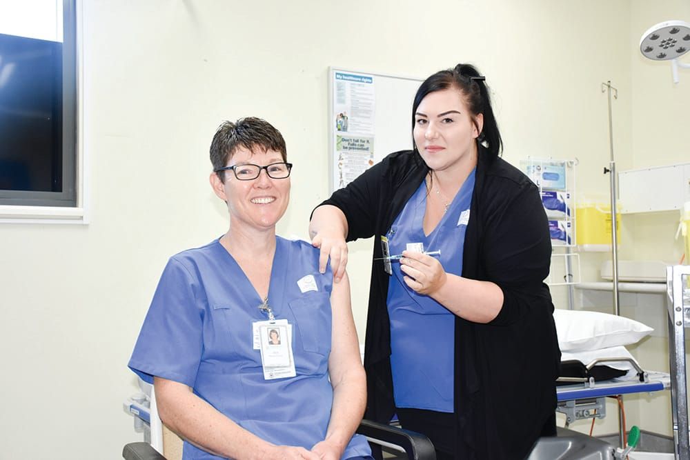 LINE UP: Local doctors start giving COVID jabs post image