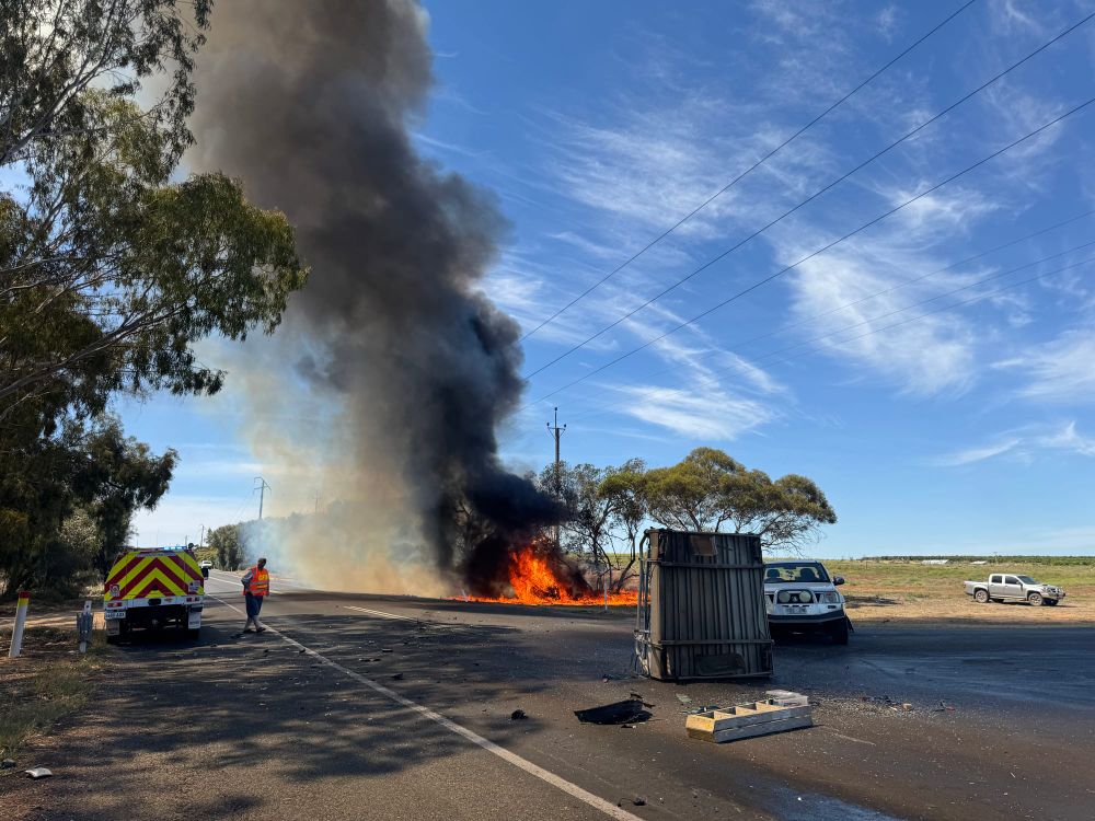 Drivers survive fiery crash post image
