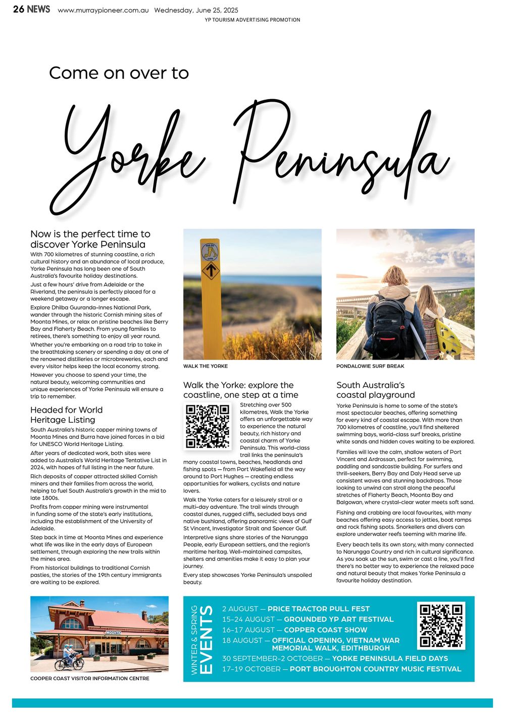 Yorke Peninsula getaways feature 25/625 post image