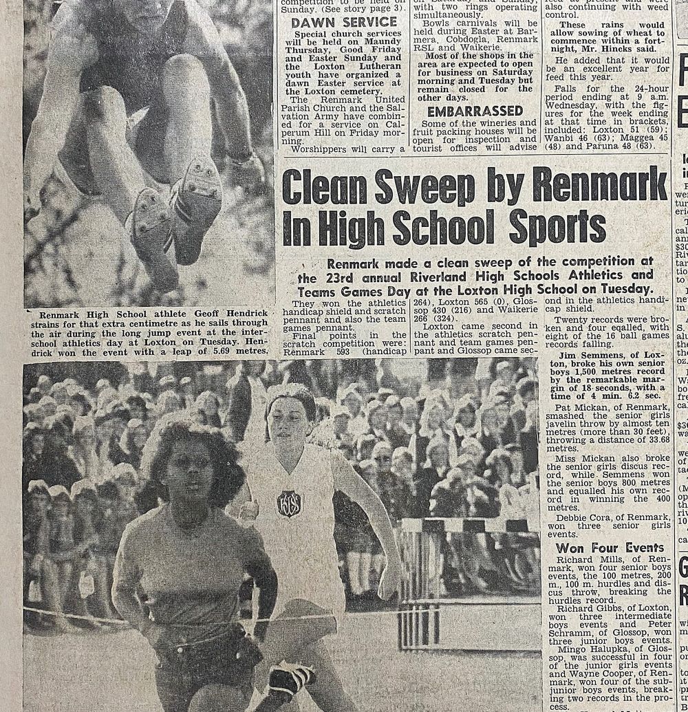 When Renmark High won interschool sports day… post image