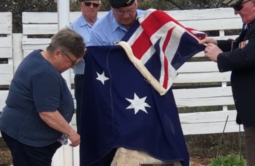 Plaque re-dedicated to fallen soldier post image