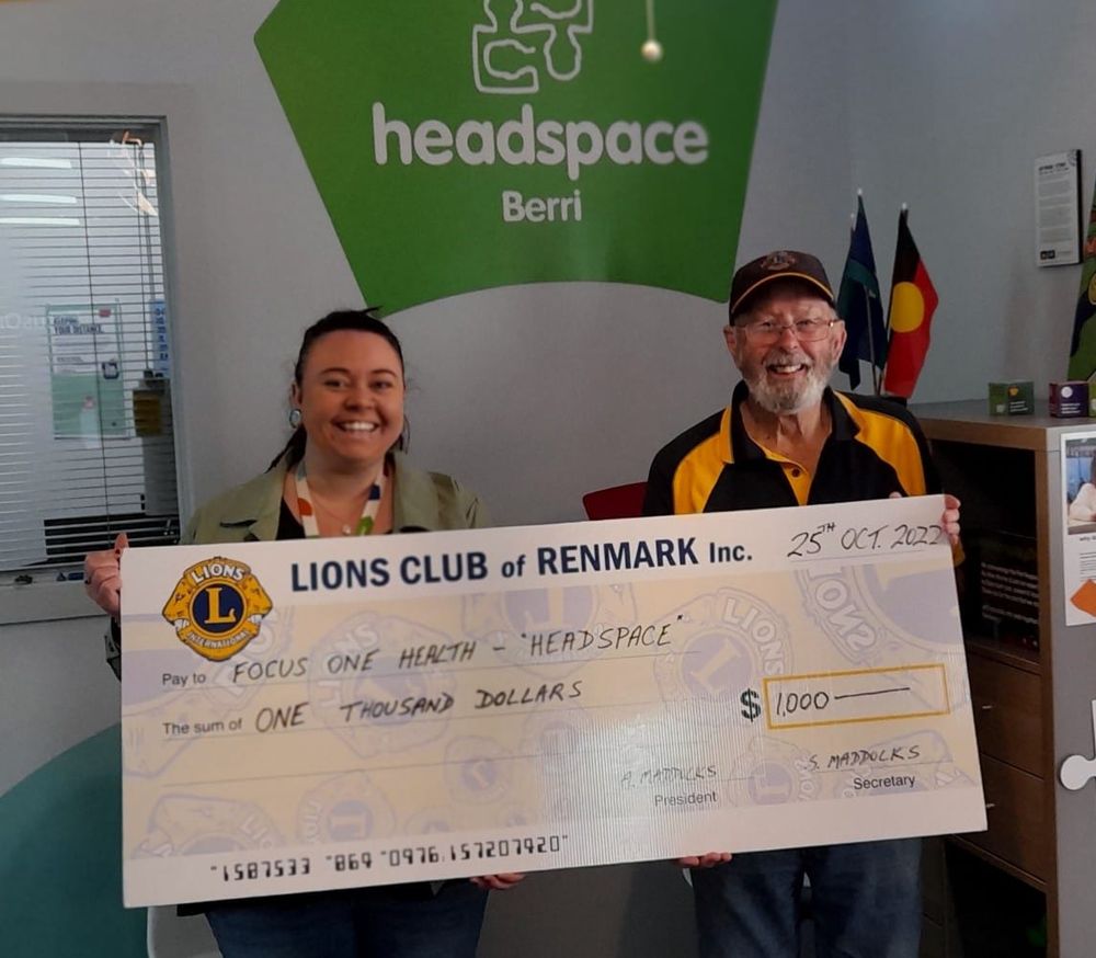 Lions donation providing important local mental health support post image