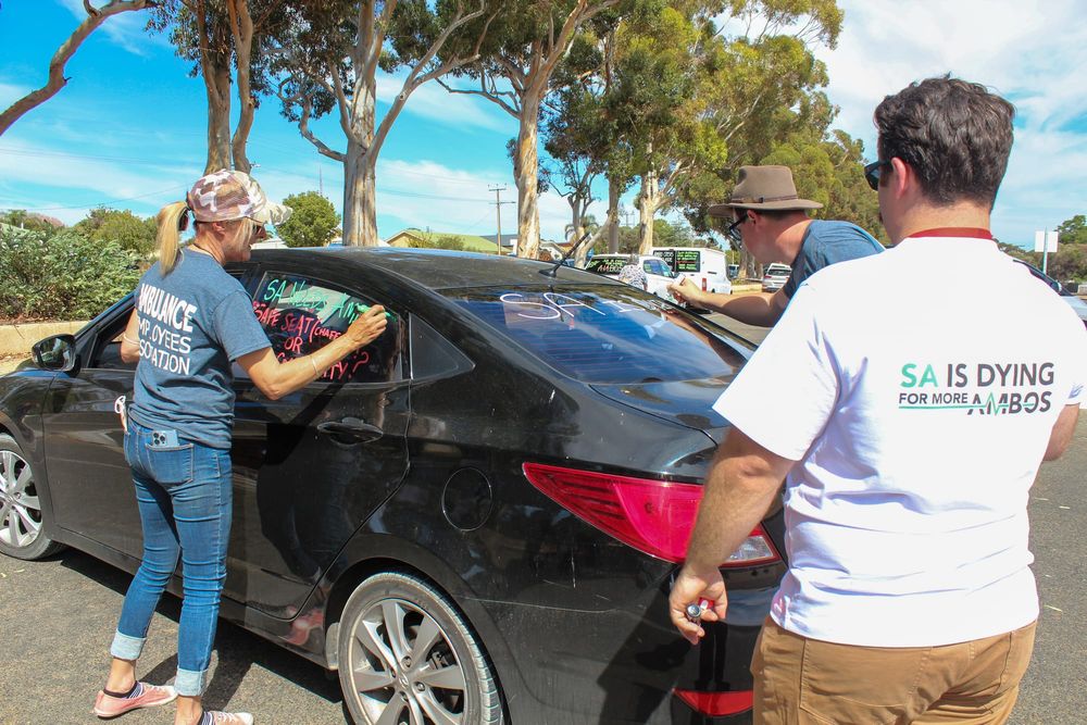 Cars chalked for ambos post image
