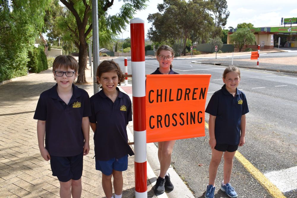 School crossing reminder post image