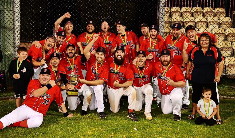 Riverland baseball painted Red post image