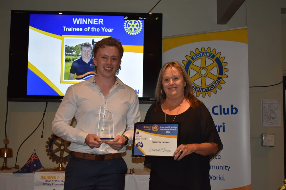 Cameron the Riverland’s best trainee for 2022 post image