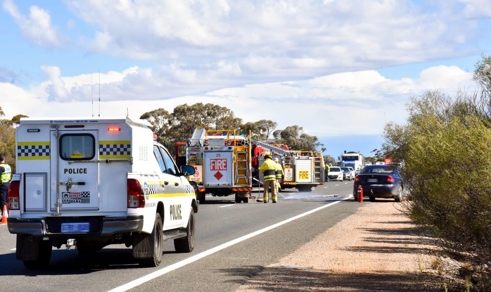 Pair escapes serious injury in highway crash post image