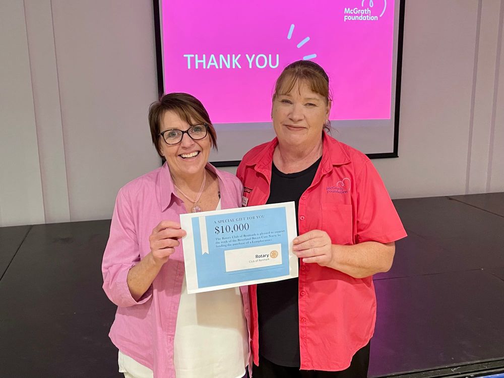 Rotary’s donation for breast cancer support post image