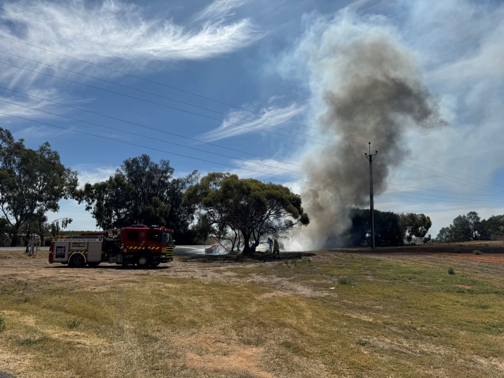 Firey collision at Loxton today post image