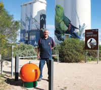 Iconic, orange-shaped bins transformed into sculptures post image