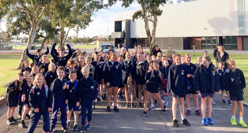 Riverland students hitting the pavement, safely post image
