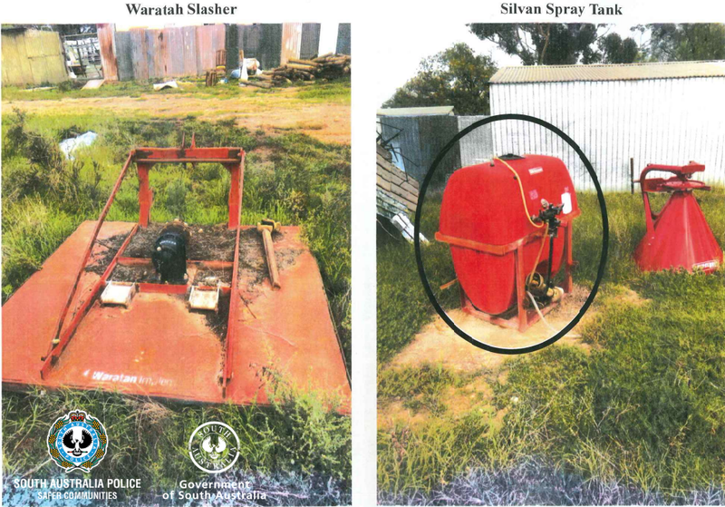 Farm machinery stolen from Waikerie property post image