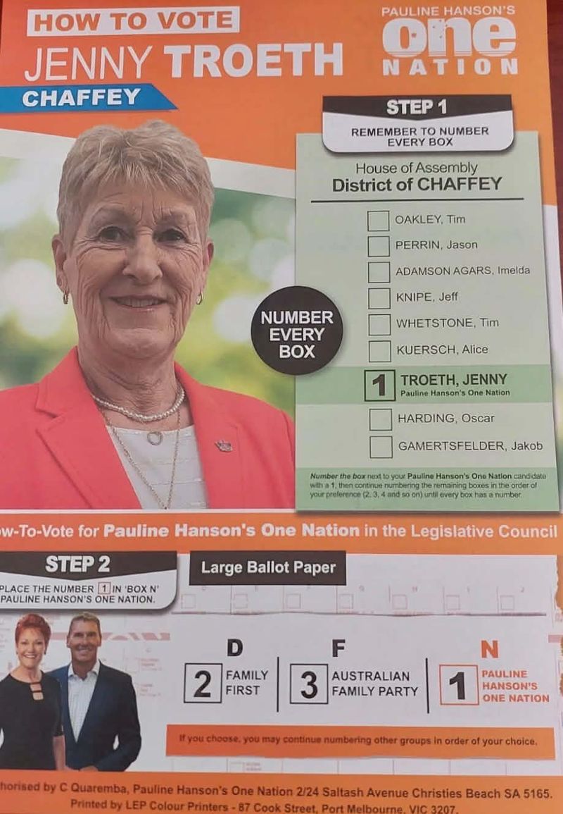 Whetstone calls out One Nation on preferences post image