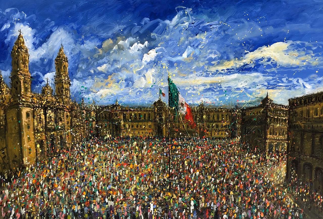 Jazzamoart ¡Viva México! [Oil on canvas]