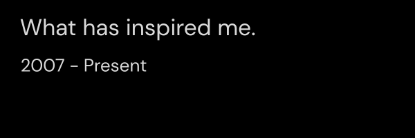 What has inspired me.