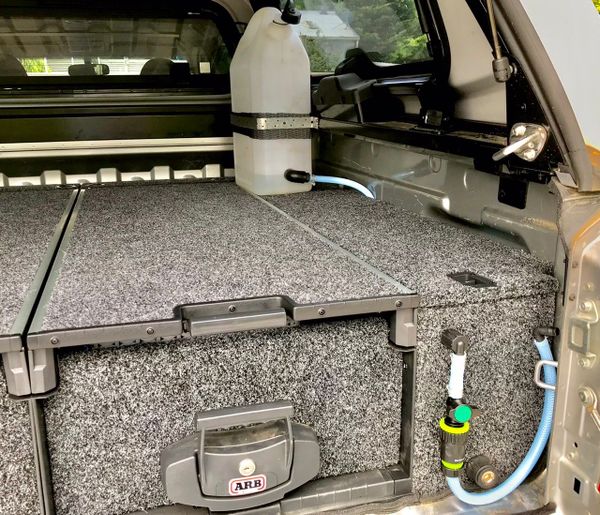 Water on Tap - tucked away, easy access and simple to use and refill