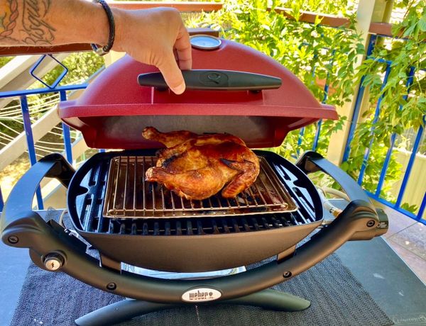 Christmas Lunch on our new Weber Baby Q