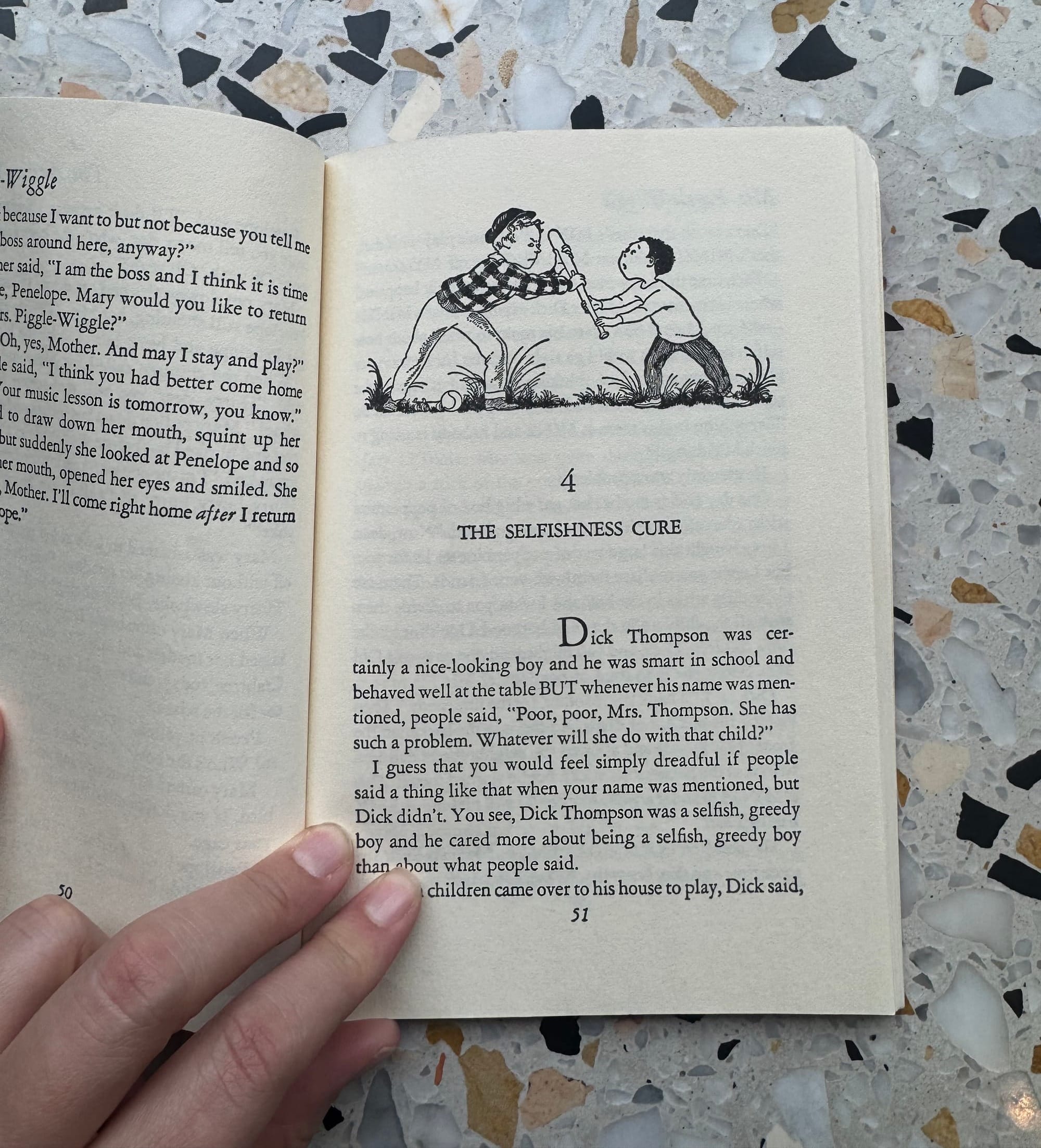 Photo from Mrs. Piggle-Wiggle's chapter called "The Selfishness Cure"