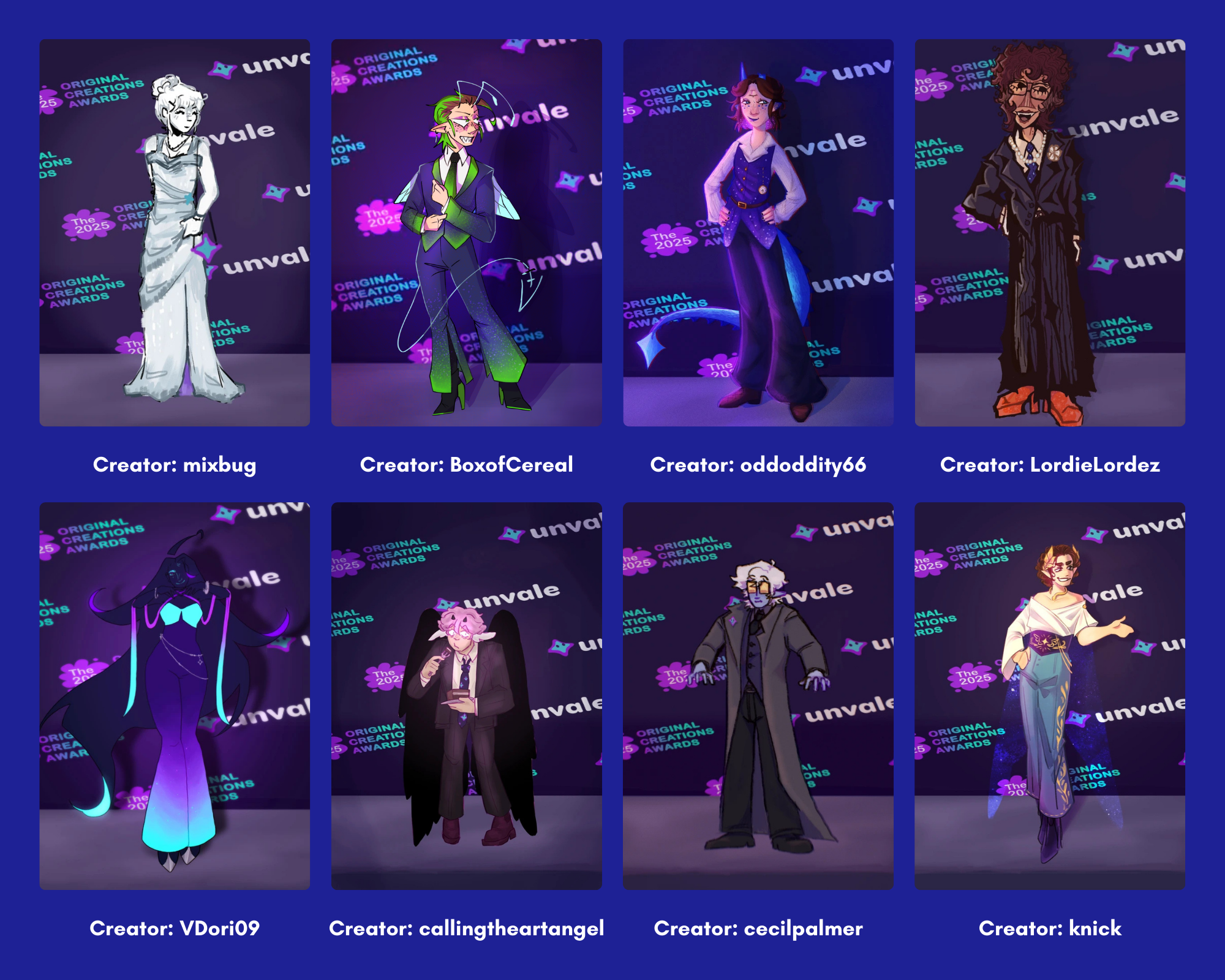 Art of user's OCs attending the OCA