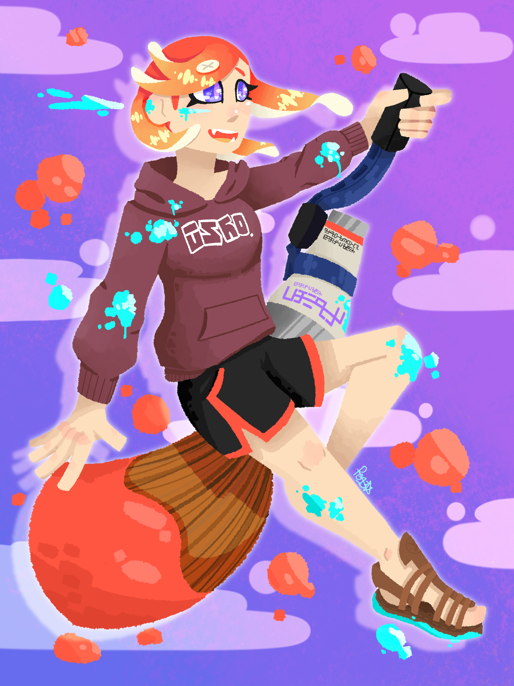 Old art of Solar’s Octoling persona