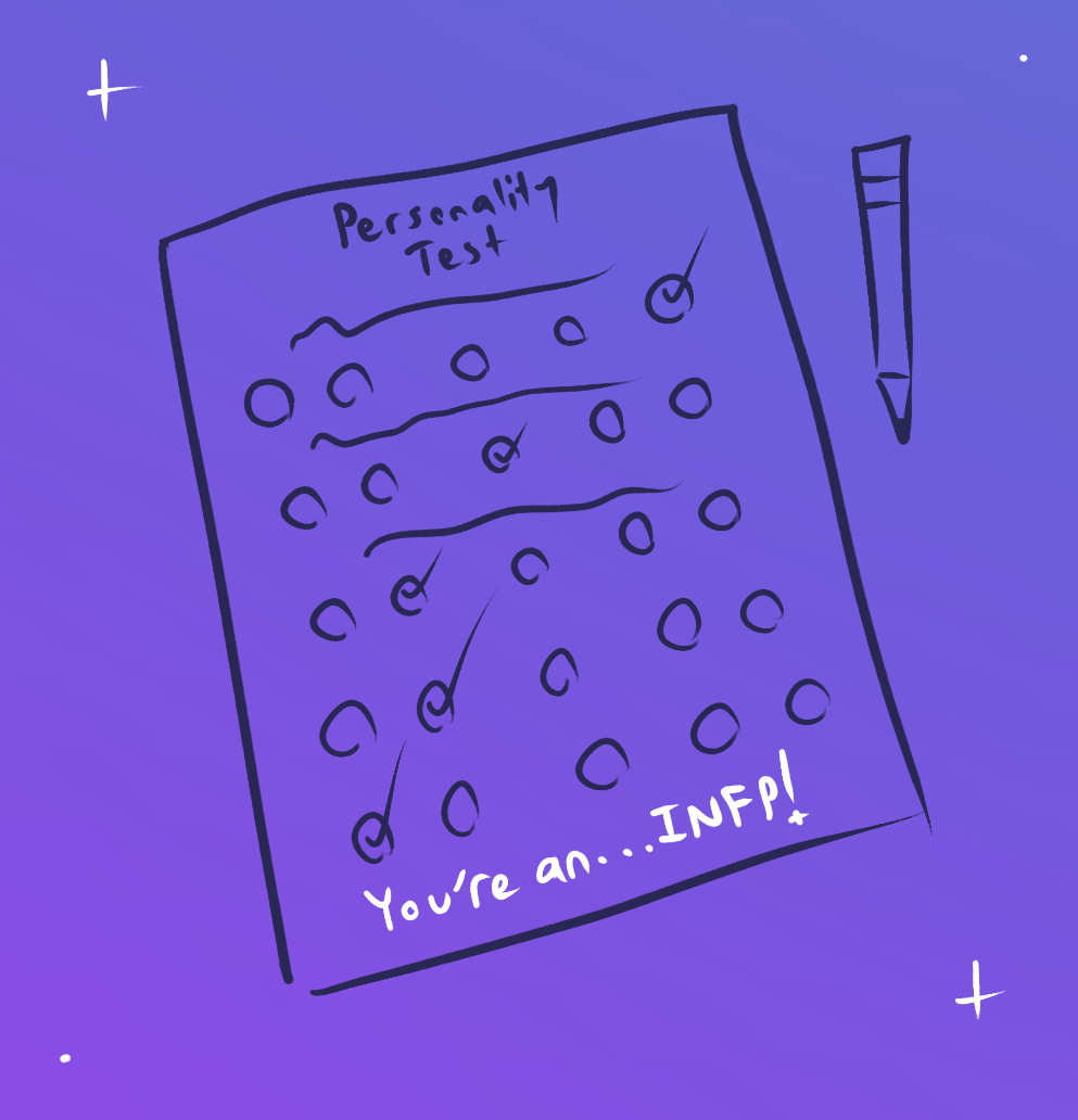 A personality test filled out with "INFP" as the result!
