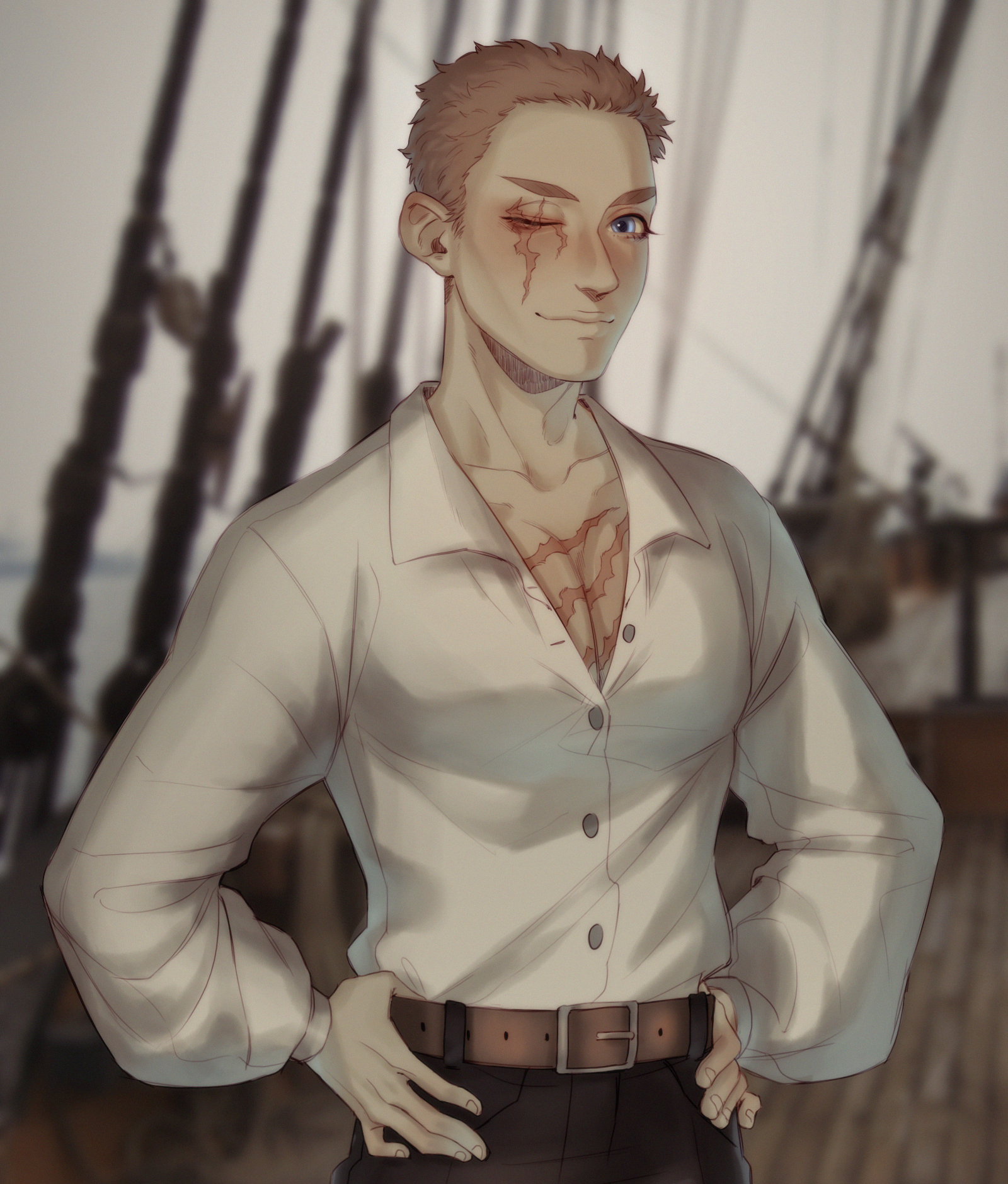 Pirate style aesthetic OC design