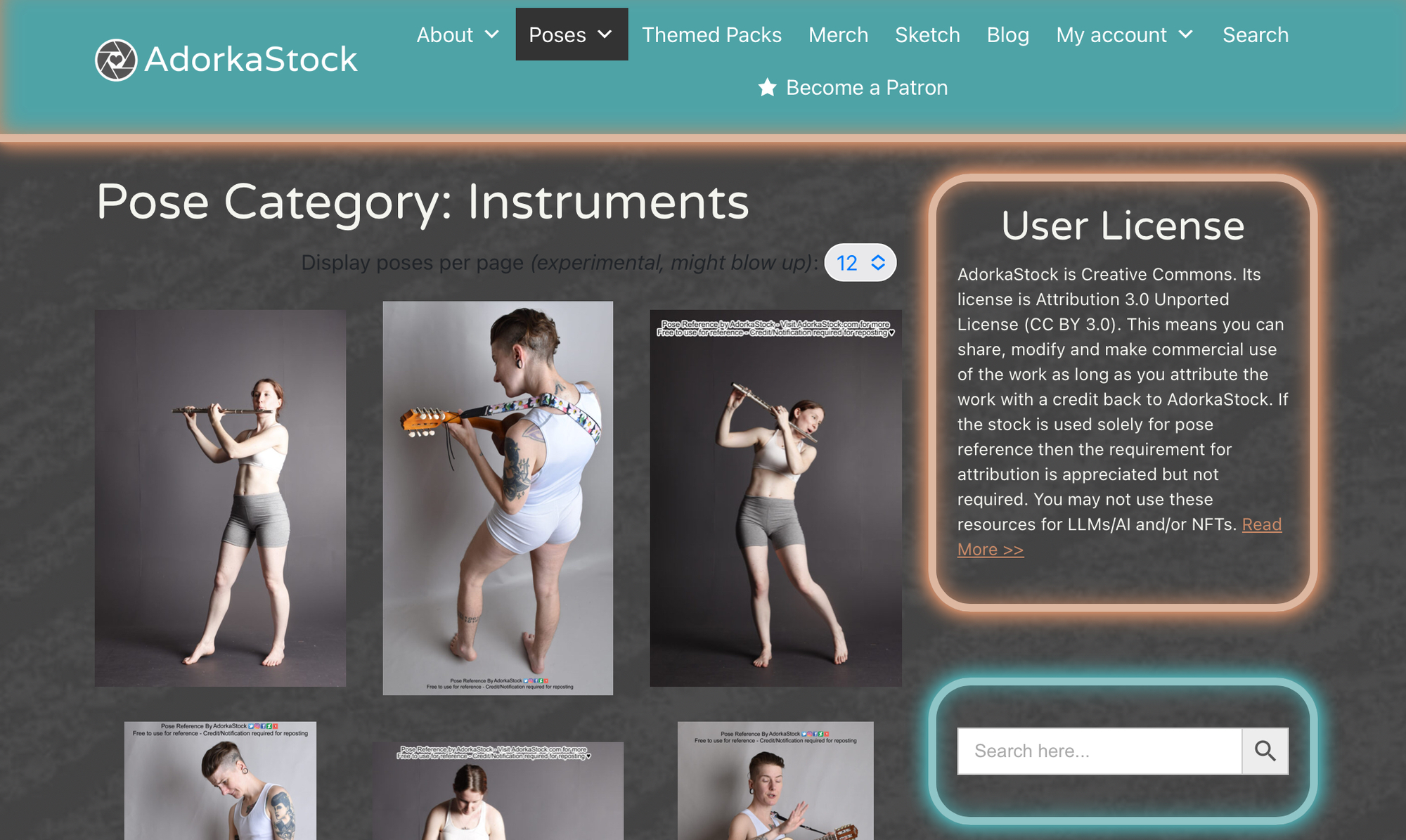 AdorkaStock is perfect for dynamic pose references of all kinds.