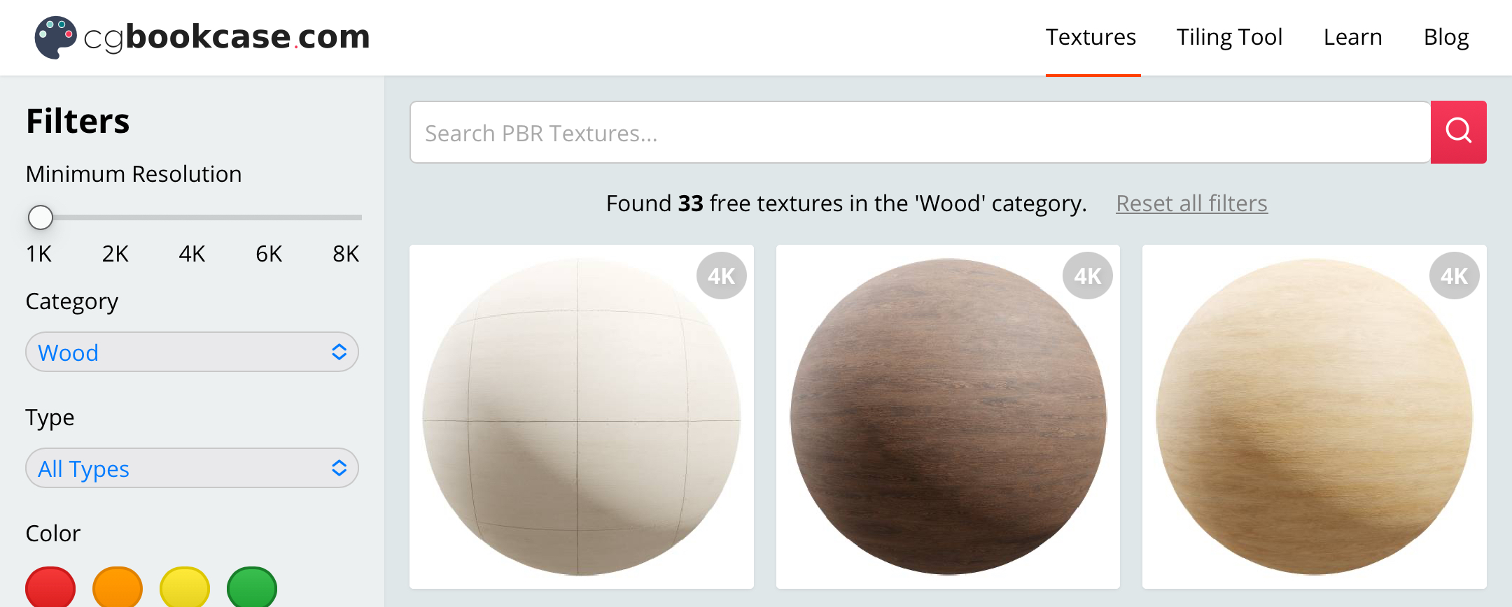 CGBookcase is best for finding references of textures.