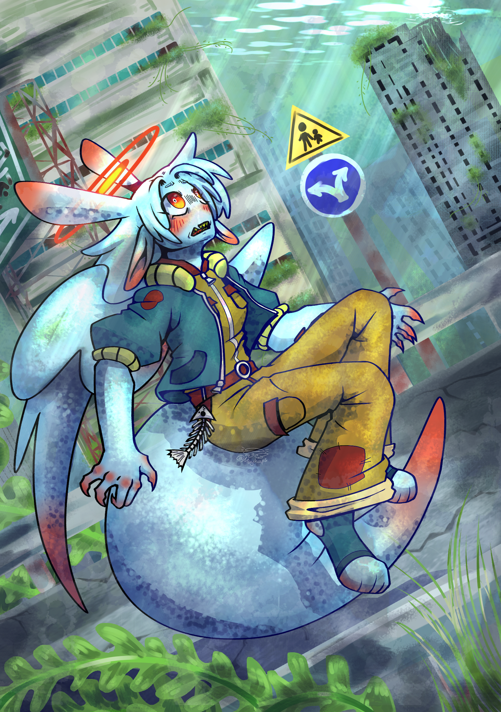 Art depicts a sea angel-like character, who's part of a rebel crew going against a republic.