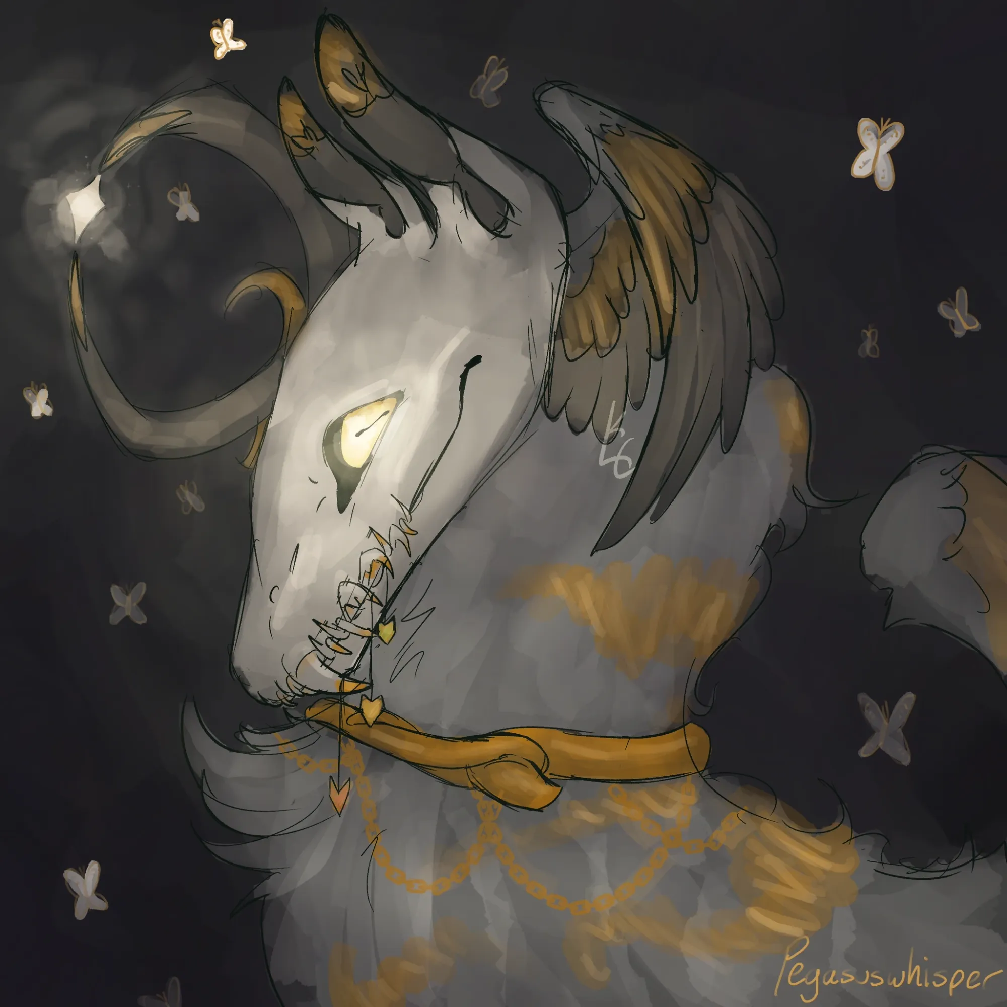 Art depicts a high-ranking character with large horns and a skull head.
