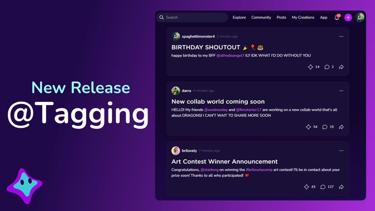 Changelog: @Tagging on web