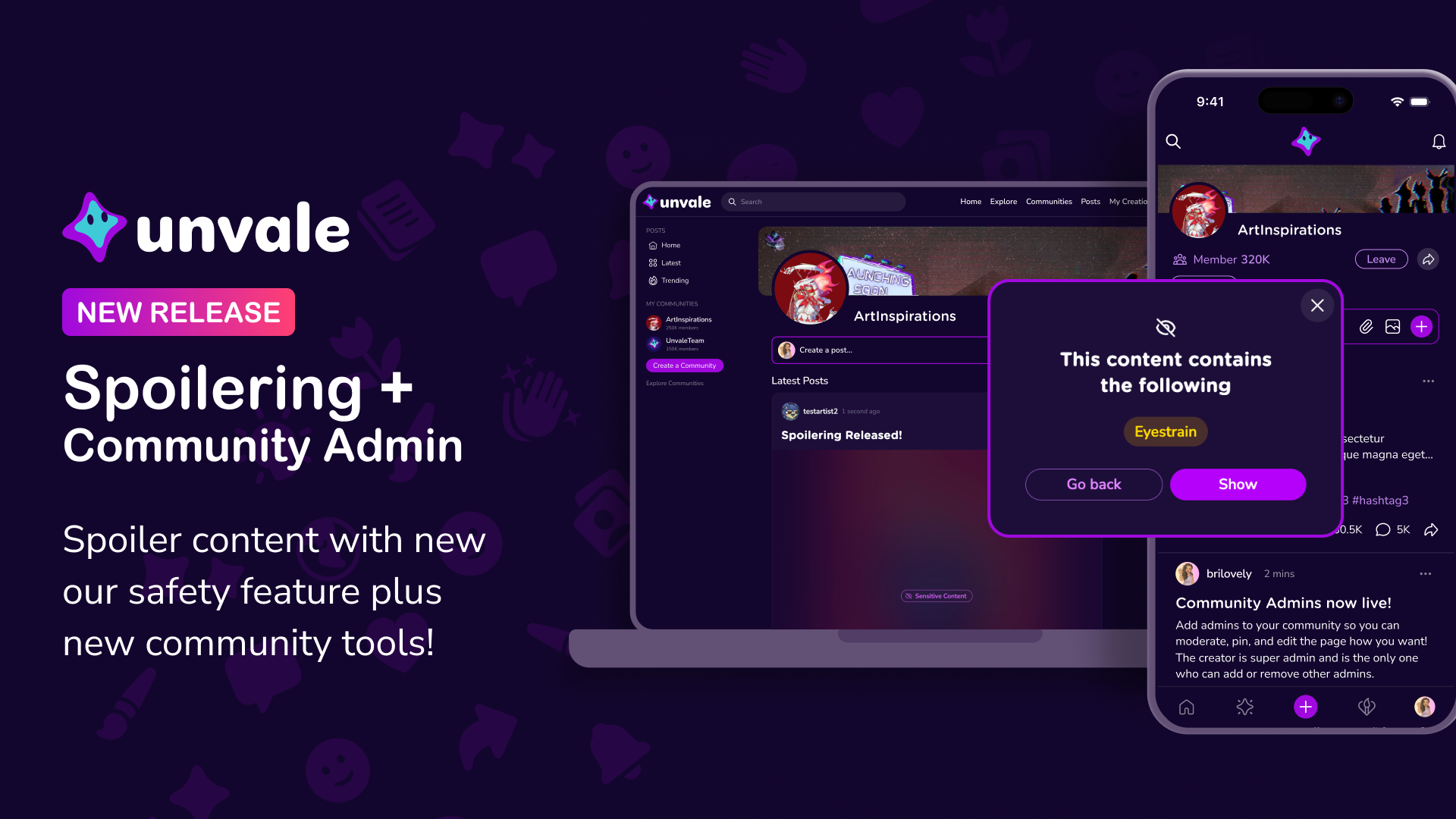 Changelog: Spoilers and Community Admin