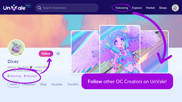 Changelog: Following and OC Market