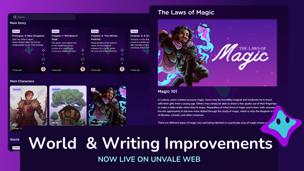 Changelog: World and Writing Improvements on Web