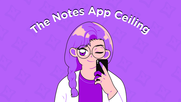 OC Notes app organization signs to move on winking anime style character with phone