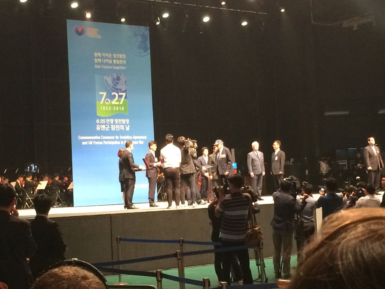 Mr Muller getting his medal