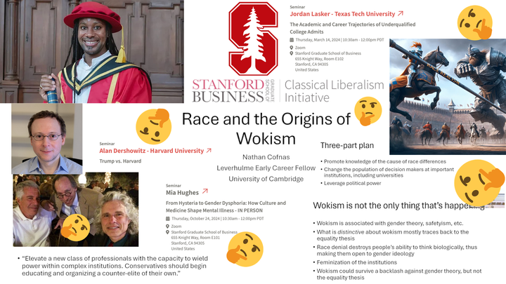 Stanford's "Classic Liberalism Initiative" seminar series platformed Nathan Cofnas and other far-right ideologues
