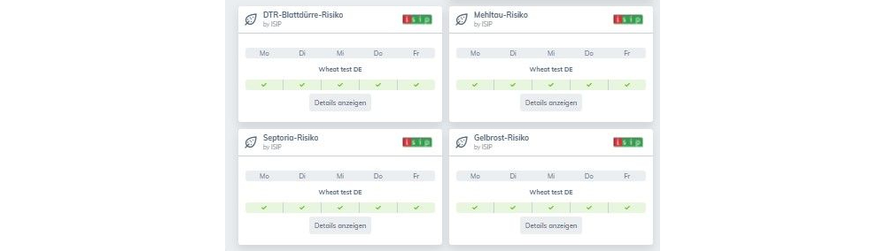 Neu: ISIP-Daten und Prognosen jetzt in Sencrop-App integriert